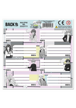 Nalepki na zeszyty BackUP Komiks Anime (25szt)