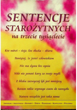 Sentencje starożytnych na trzecie tysiąclecie