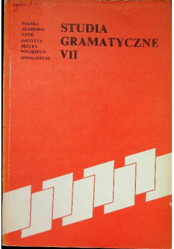 Studia gramatyczne VII