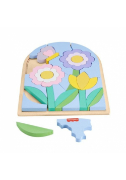 Fisher Price. Drewniane puzzle kwiaty