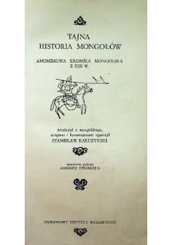 Tajna Historia Mongołów
