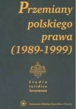 Przemiany polskiego prawa 1989 1999
