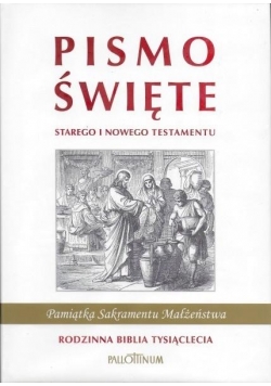 Biblia Tysiąclecia rodzinna biała (ślub)