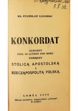 Konkordat, 1934 r.