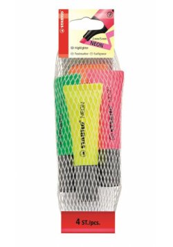 Zakreślacz Stabilo neon 4 sztuki mix