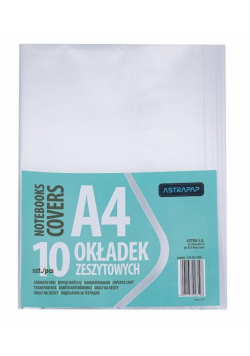 Paczka okładki zeszytowe A4 Astrapap bezbarwne 10 szt.