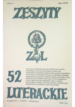 Zeszyty literackie 52 4 / 1995