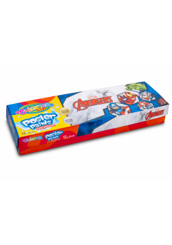 Farby plakatowe mix 20 ml Colorino Kids 12 kolorów Avengers