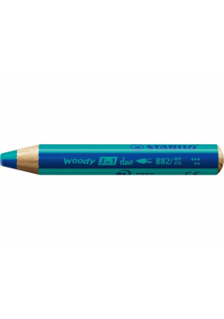 Kredka Woody 3w1 Duo ultramarynowy/turkus (5szt)