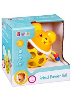 Kula gumowa z grzechotką mysz BAM BAM