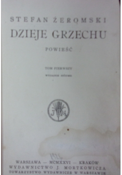 Dzieje grzechu, 1926r.