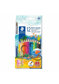 Kredki akwarelowe 12kol z pędzelkiem STAEDTLER