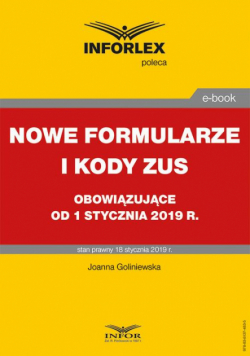 Nowe formularze i kody ZUS obowiązujące od 1 stycznia 2019 r.
