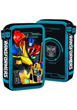Piórnik podwójny z wyposażeniem Transformers