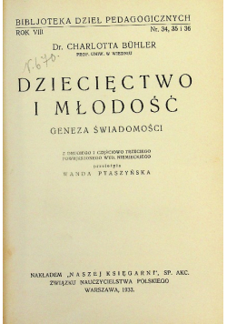 Dziecięctwo i młodość Geneza Świadomości  1933 r