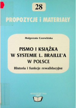 Pismo i ksiązka w systemie l braillea