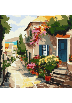 Malowanie po numerach - Dom nad morzem 40x40cm