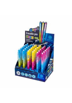 Długopis wymazywalny 0,5mm Neon (36szt) ASTRA