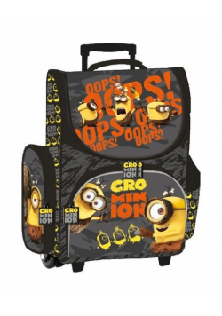 Tornister na kółkach Minionki czarny
