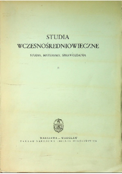 Studia wczesnośredniowieczne Tom 2