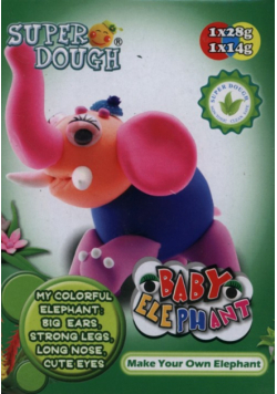Pianko-masa Super Dough Słonik granatowy