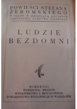 Ludzie bezdomni , 1928 r.