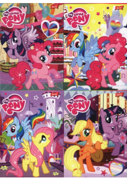 Zeszyt A5 My Little Pony w kratkę 32 kartki 15 sztuk mix