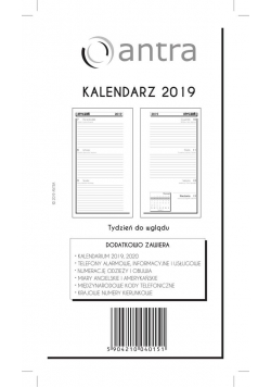 Kalendarz 2019 Wkład ST TDW ANTRA