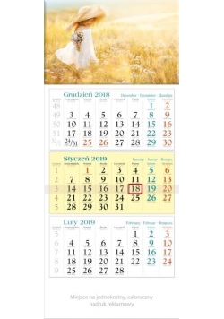 Kalendarz 2019 Trójdzielny Maja KT18