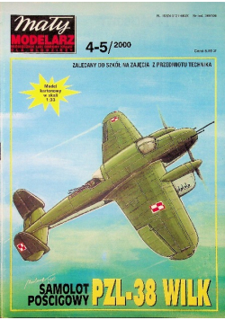 Mały modelarz Nr  4 i 5 / 00 Samolot pościgowy PZL 38 Wilk