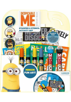Zestaw pieczątek i szablonów. Minionki