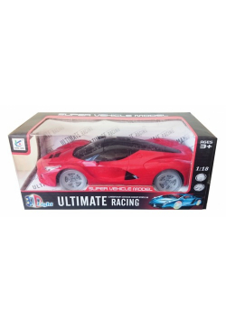 Samochód Ultimate Racing ze światłem i dźwiękiem czerwony 1:18
