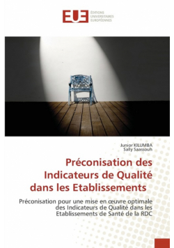 Préconisation des Indicateurs de Qualité dans les Etablissements
