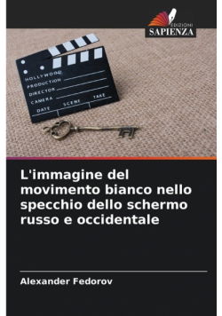 L'immagine del movimento bianco nello specchio dello schermo russo e occidentale