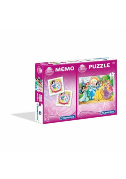 Puzzle 60 + Memo Disney Księżniczki