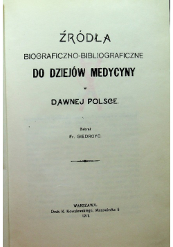 Źródła biograficzno bibliograficzne do dziejów