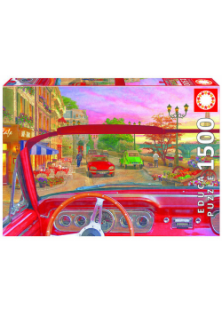 Puzzle Paryż zza szyby samochodu 1500