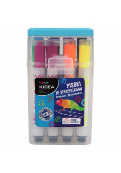 Pisaki ze stempelkami Kidea 12 kolorów