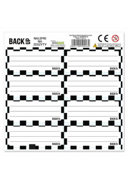 Nalepki na zeszyty BackUp Szachownica (25szt)