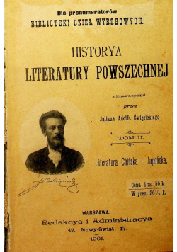 Historya literatury powszechnej Tom II 1901 r.