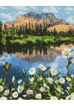 Diamentowa mozaika - Krajobraz górski 40x50cm
