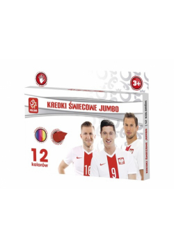 Kredki świecowe Jumbo 12 kolorów PZPN
