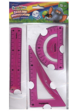 Zestaw geometryczny 3 części 15 cm Bambino flexi różowy