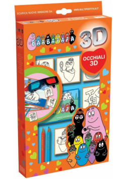 Pieczątki 3D + okulary Barbapapa