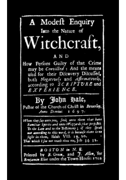 Modest Enquiry Into Nature of Witchcraft