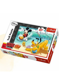 Myszka Miki i Przyjaciele Puzzle 30 Miki i Pluto na plaży