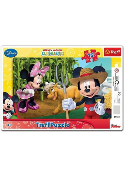 Puzzle ramkowe 15 Myszka Miki na wsi