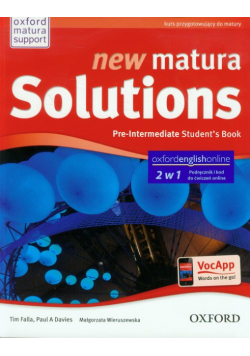New Matura Solutions Pre-Intermediate Student's Book 2w1 + Get ready for Matura 2015, Oxford University Press
