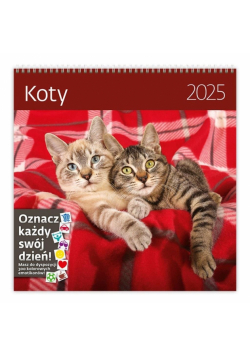 Kalendarz 2025 Koty ścienny