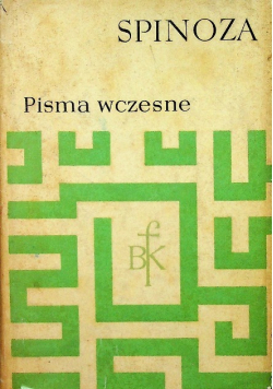 Spinoza Pisma wczesne